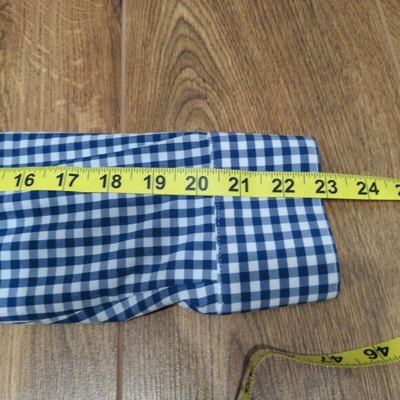 Mizzen+Main Mens Button Down Leeward Trim Fit LS Shirt Size M Blue Check Casual - Picture 8 of 8